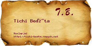 Tichi Beáta névjegykártya